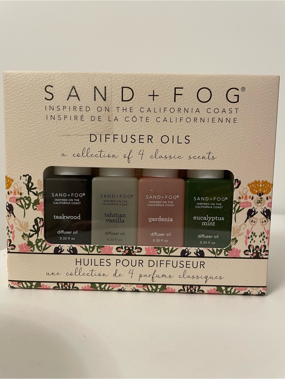 NWT SAND + FOG Diffuser Oils Set - 4 x 0.33 FL OZ (10 ML) Dropper Bottles